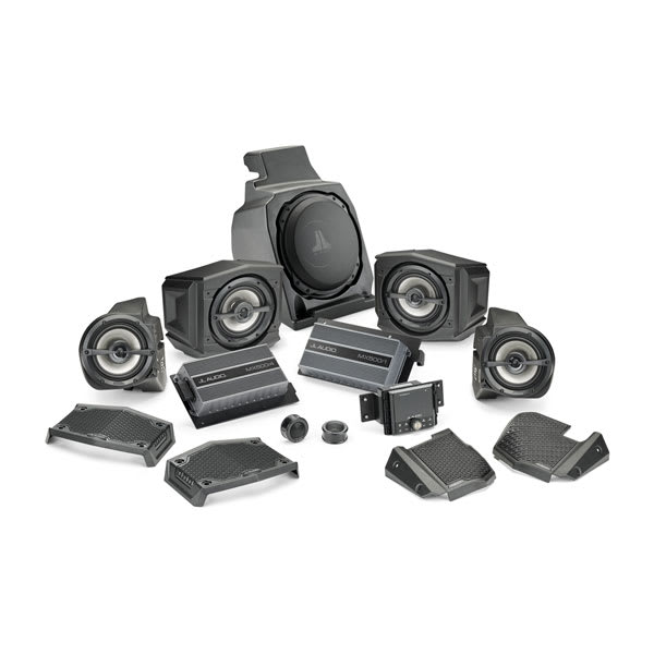 Alternative view of SlamPak Audio System with MM55 for Polaris RZR